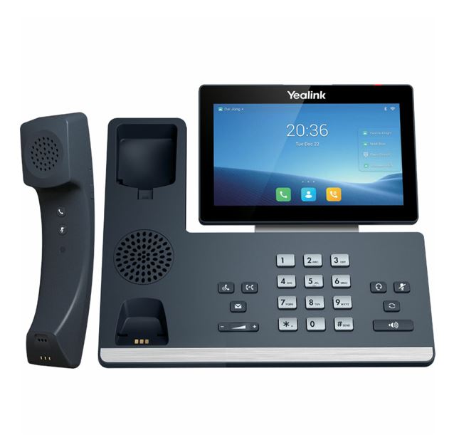 Yealink SIP-T58WP 16 Line IP HD Android Phone with 7" Touchscreen, Bluetooth Handset BTH58, Dual Gigabit Ethernet, WiFi, USB 2.0 Ports