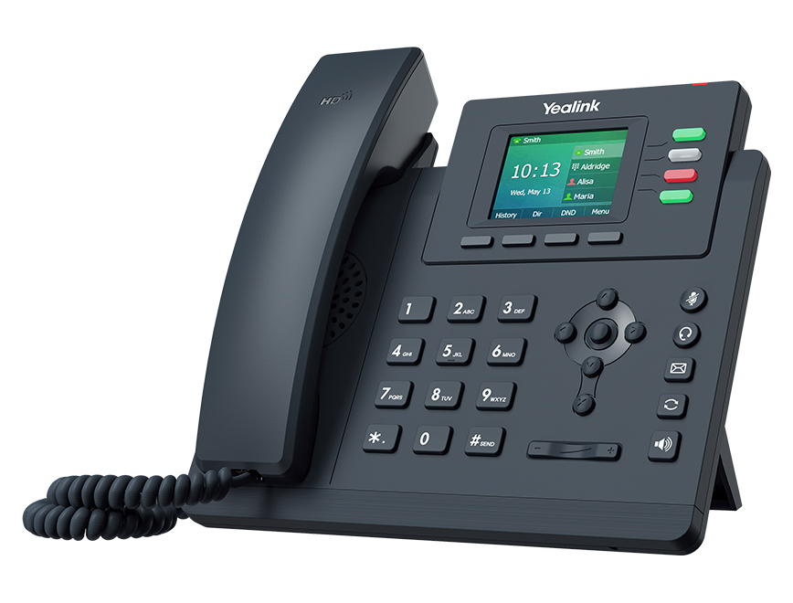 Yealink T33G 4-Line IP Phone with 2.4" Color Display, Dual Gigabit Ethernet, PoE, HD Voice, and Local 5-Way Conferencing