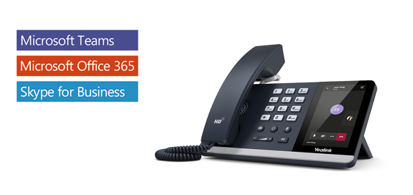Yealink T55A Teams Edition IP Phone with 4.3-Inch Touchscreen, HD Voice, USB, Dual Gigabit Ethernet, PoE Support