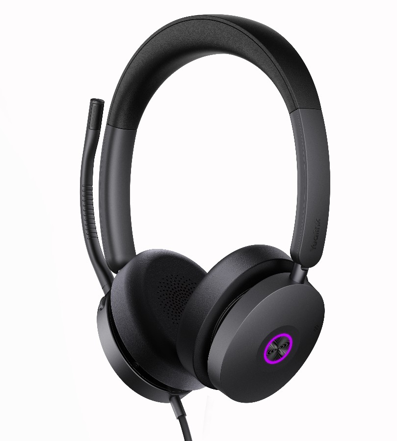 Yealink UH48 UC USB Wired Headset with Hybrid Active Noise Cancellation, Four-Microphone Technology, Dual Busylights & Adaptive EQ for All-Day Comfort