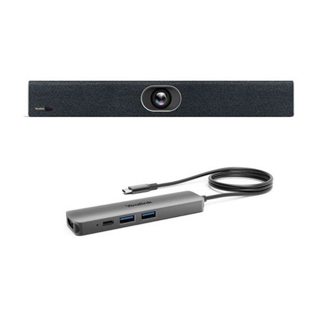 Yealink UVC40-BYOD Meeting Kit - 20MP Ultra Wide USB Video Bar with AI Auto Framing, Speaker Tracking, 8 Microphone Array & Built-in Speaker for Small Rooms