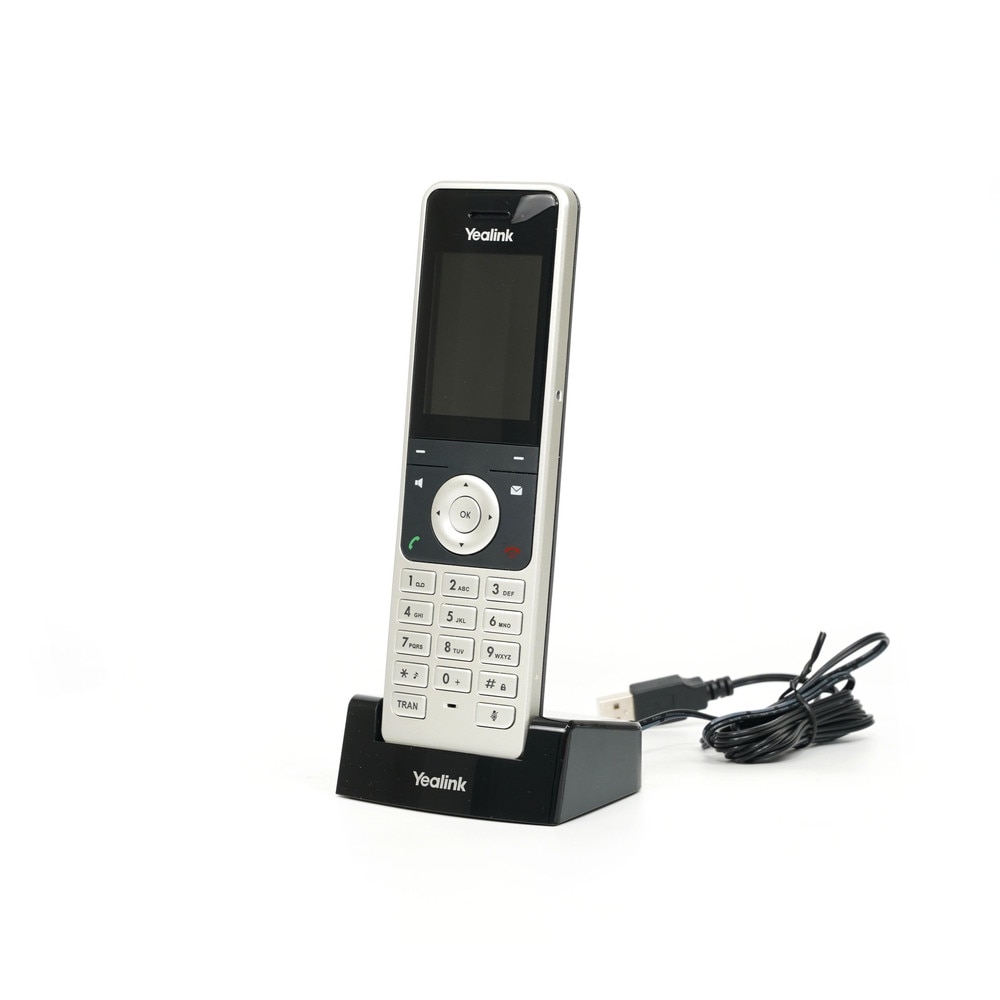 Yealink W56H Cordless DECT IP Phone Handset - HD Audio, Quick USB Charging, 2.4" Color Display, Multi-SIP Support, Compatible with W60B/W70B/W80B Bases