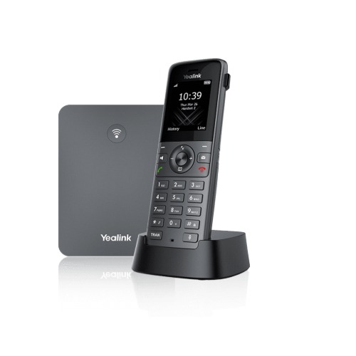 Yealink W73P High-Performance IP DECT Cordless Phone System with W73H Handset and W70B Base Station - Up to 20 Simultaneous Calls, Flexible Noise Reduction