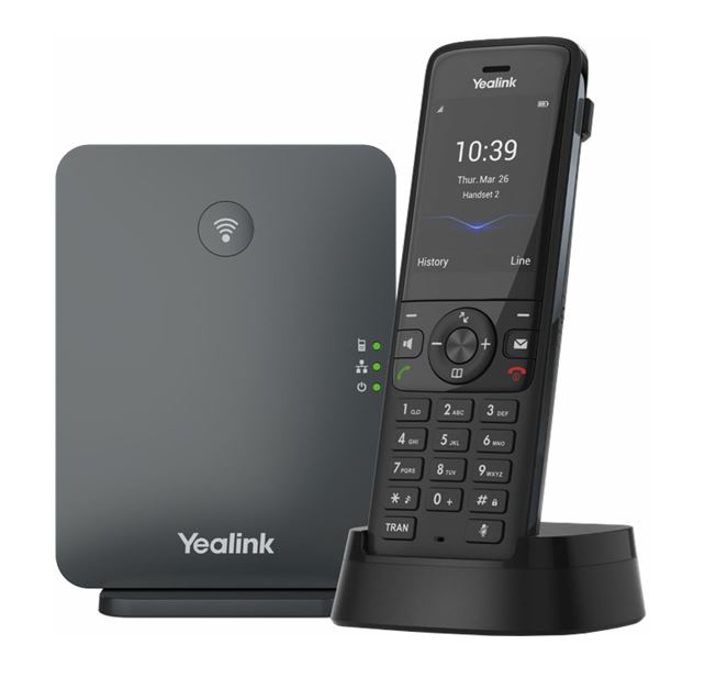 Yealink W78P Wireless DECT Phone System with W70B Base Station & W78H Handset - Scalable Business Communication Solution with Bluetooth 5.1, HD Voice, Quick Charging