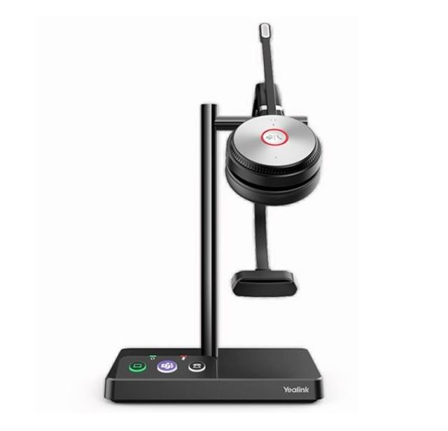 Yealink WH62 Mono Wireless DECT Headset with Acoustic Shield Technology, Microsoft Teams Certified, 13-Hour Talk Time, USB-C WDD60 Dongle