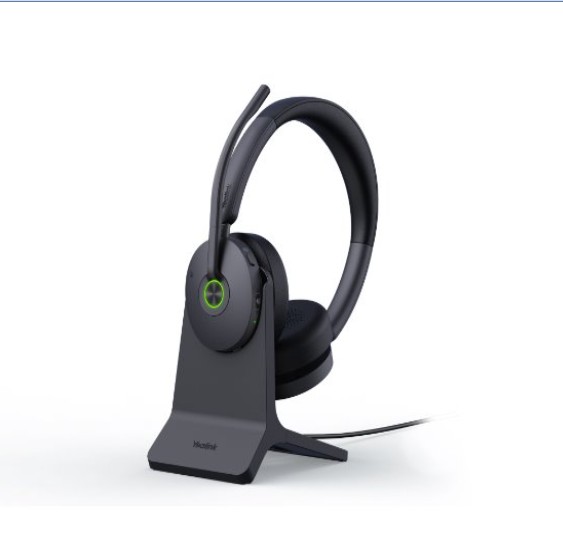 Yealink WH68 Hybrid Wireless Headset with DECT & Bluetooth, 4-Mic Hybrid ANC, 32H Talk Time, All-Day Comfort