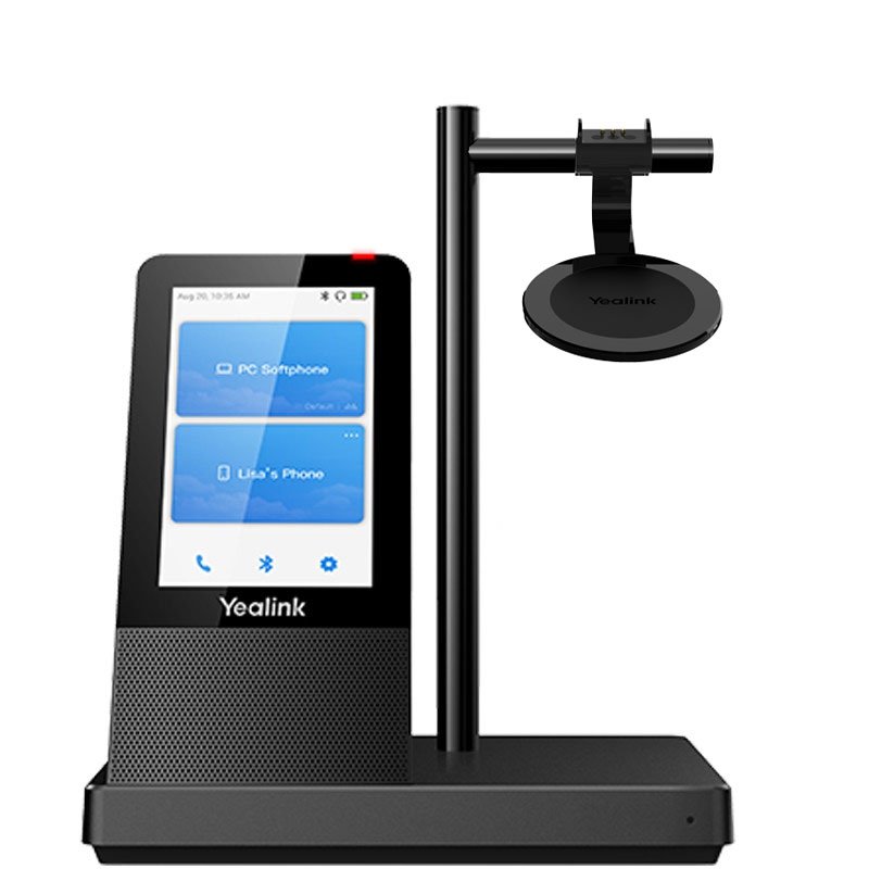 Yealink WHB660 Replacement DECT 6.0 Wireless Base with 4-Inch Touch Screen for WH66 MS & UC Headsets, USB & Bluetooth Connectivity
