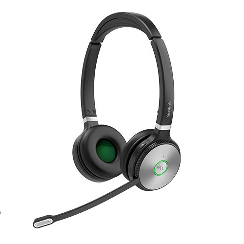 Yealink WHD622UC Replacement Dual Ear DECT Headset for WH62/WH66 with 28mm Speaker & 14H Talk Time