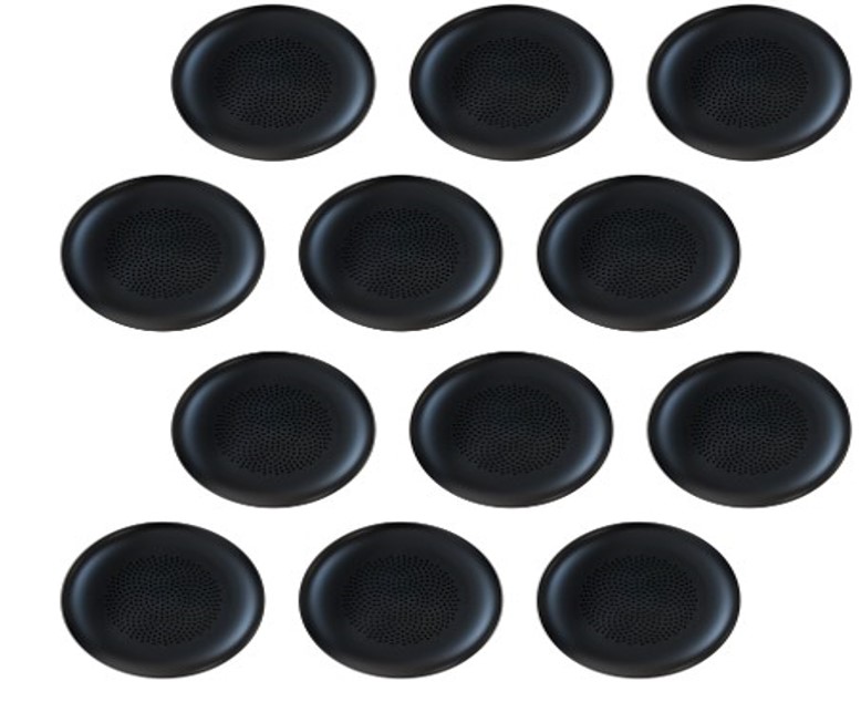 Yealink YHA-LEC New Version 3311060 Replacement Leather Ear Cushions for WH62 & WH66 Headsets Black - Pack of 12