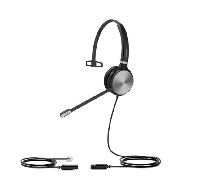 Yealink YHS36 Mono Wideband Headset for IP Phone with Noise-Canceling Microphone, RJ9 Jack & Leather Ear Cushion