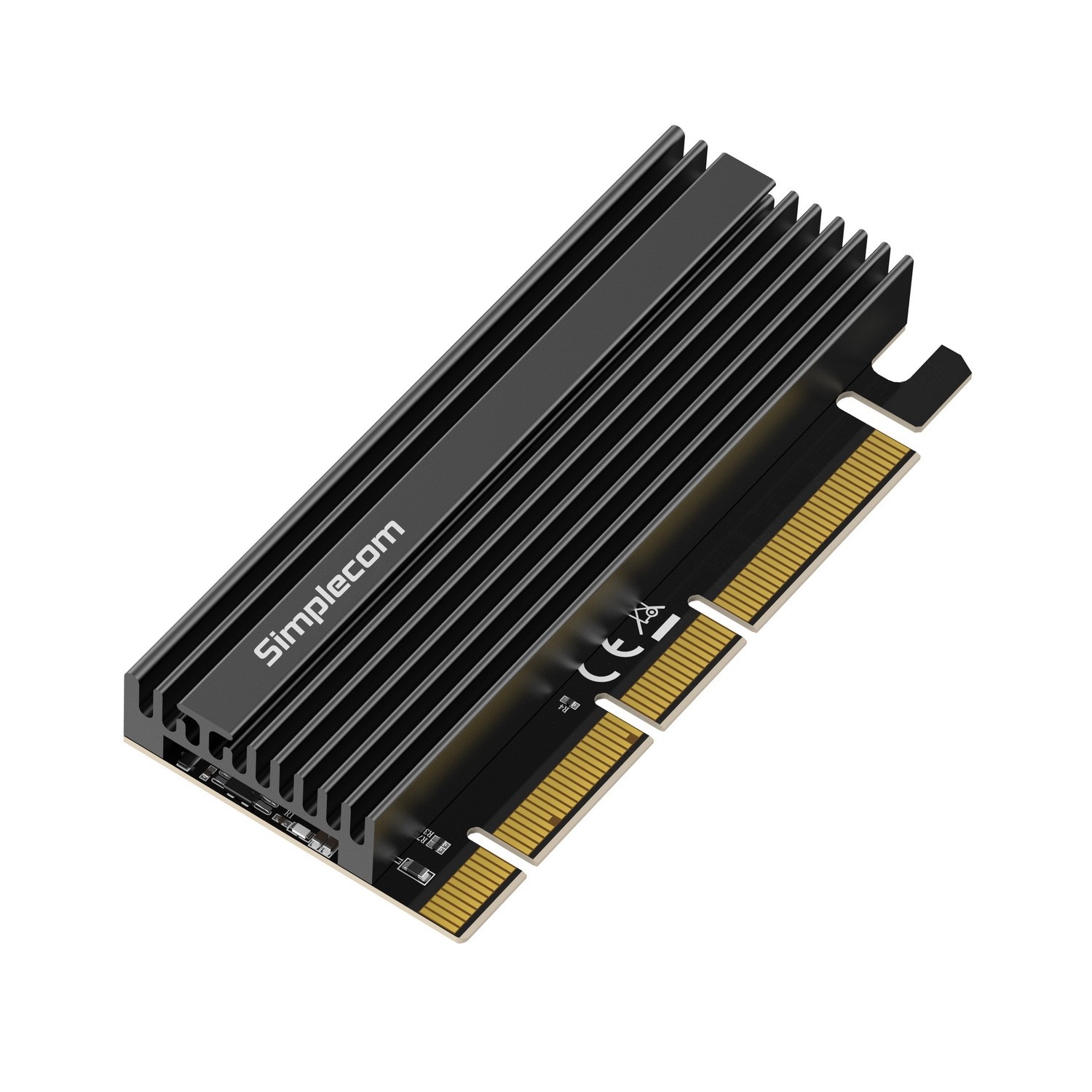 Simplecom EC415B NVMe M.2 to PCIe x4 Adapter with Aluminium Heatsink — Supports 2230-2280, PCIe 4.0 x4 (Up to 7.88 GB/s)