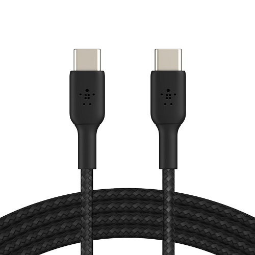 Belkin BoostCharge Braided USB-C to USB-C Cable 1M - 60W Fast Charging, 480Mbps USB 2.0, Durable Nylon, USB-IF Certified, 2-Year Warranty