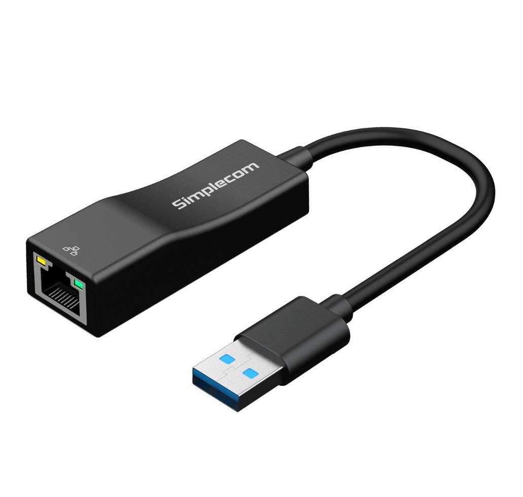 Simplecom NU302 USB 3.0 to RJ45 Gigabit Ethernet Network Adapter – 1000Mbps SuperSpeed USB-A LAN Converter