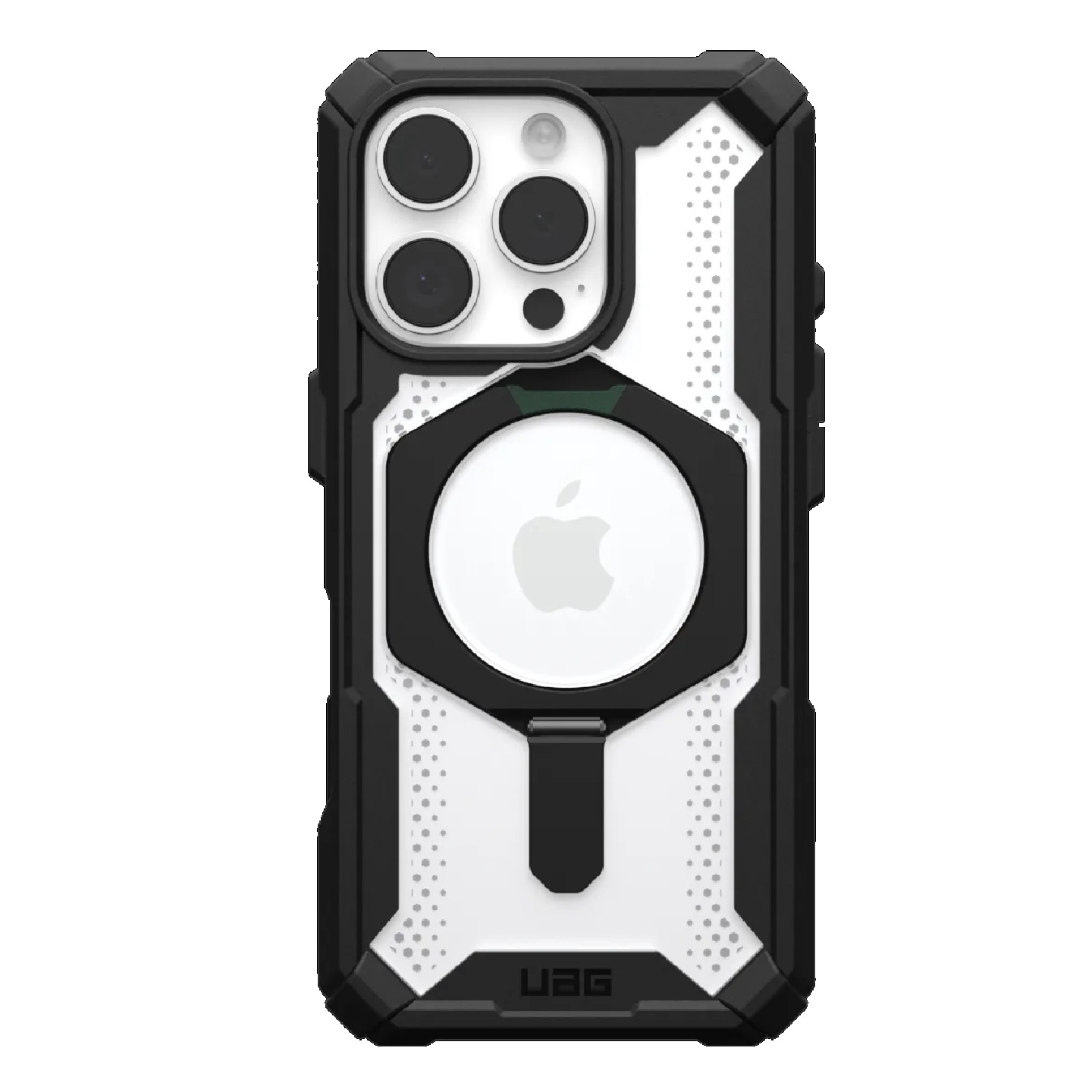 UAG Plasma XTE MagSafe Rugged Case for Apple iPhone 16 Pro (6.3") – Black/Clear, 20ft Drop Protection, Integrated Kickstand, MagSafe Compatible